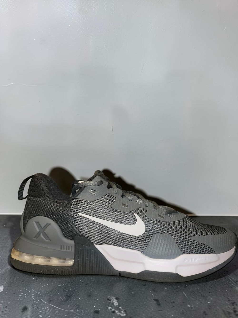 Nike Air Max Alpha Trainer Gray and White Mesh Training Shoe